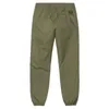 Calças masculinas estilo militar cordão elástico na cintura calças casuais camuflagem impressa jogger denim