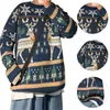 Męskie swetry wspaniałe jesienne sweter w święto kolorowy płatek śniegu przyjazny dla skóry Rok luźny