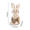 Party Decoration DIY Easter Pen Holder Desktop Pencil Holders Wood Container Stationary Organizer Home Office Decor
