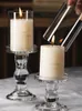 Kerzenhalter Transparentes Glas Kerzenhalter Romantisches Licht Abendessen Retro Home Decor El Hochzeit Restaurant Geburtstag