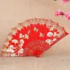 Decorative Figurines Chinese Style Folding Dance Fans Wedding Party Lace Silk Hand Held Flower Fan Vintage Women Girl Po Prop