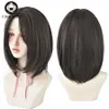 Synthetic Wigs Lace Wigs 7JHH WIGS Short Bob Middle Part Straight Wig For Women Black Shoulder Length Heat Resistant High Temperature Crochet Hair 240329