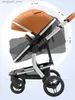 Wózki# Wagon Baby Stroller Portable wózek System podróży kombinacja samochodowa nowonarodzona aluminiowa rama Wysoka wózek krajobrazowy z podstawą L240319