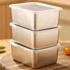 Storage Bottles Stainless Steel Snack Containers With Leak Proof Lids Food Serving Trays Noodles Fruit Dish Home Kitchen Organizers