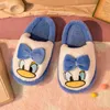 HBP Non-Brand Women Winter Fluffy Fur Slippers Cute Warm Closed Plush Home Slippers Flip Flops Flat Cute Animal Slides Shoes