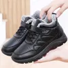 Chaussures de marche hommes bottes imperméable neige chaud fourrure hiver peluche Ankel antidérapant Pu cuir mâle