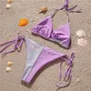 Kvinnors badkläder sommarbrasilianska mikrobikinis mujer sexig sträng baddräkt kvinnlig bikini set halter kvinnor mini baddräkt