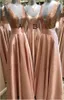 Rose Gold Sequins Nedime Elbiseleri Afrika Benzersiz Tasarım 2019 Yeni Tam Uzunluk Düğün Konuk Elbiseleri Junior Hizmetçi Onur Elbise 1902516