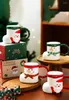Mugs Christmas Sock Shaped Santa Claus Ceramic Cup Water Coffee Creative Drinkware Gift Drinks Such Milk Tea