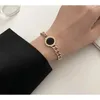 Bracelets à maillons en acier inoxydable 316L, bijoux haut de gamme à la mode, chiffres romains, breloque en coquillage naturel, chaîne épaisse pour femmes, 2024