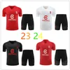 2023 2024 ASC Milans hommes enfants manches courtes survêtement football vêtements de sport costume d'entraînement 23 24 kit de maillot de football uniforme Chandal sweat-shirt adulte ensemble