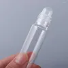 Bottiglie di stoccaggio con sfera di vetro Crema cosmetica per gli occhi Roll On Roller Bottiglia con sfera vuota Contenitore riutilizzabile trasparente