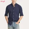 Shengh01 Chemises habillées Hommes Designer Business Fashion Casual Shirt Hommes Slim Fit Stripe Femmes Petit Cheval Homme T Couleur Unie