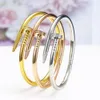 A Set of Three Designer Bangle Bracelets Womens Brand Letter Bracelet 18k Gold Plated Titanium Stainless Steel Jewelry Wristband Cuff Wedding Lover Gift