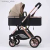 Kinderwagen# Hochsicht-Kinderwagen, der in beide Richtungen geschoben werden kann, zusammenklappbarer, leichter Kinderwagen mit einem Klick für Babys, bringen Sie eine Mama-Tasche L240319 mit