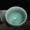 Teaware Sets Boutique Celadon Tea Cup Ceramic Personal Handmade Master Brother Kiln Bowl Small