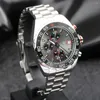 Montres-bracelets 2024 Senna édition spéciale hommes VK64 chronographe à quartz en acier inoxydable cadran gris montres de sport en albâtre