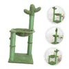 Buguuyo Trees Frame Plush Nest Scratch Board Hushållen Klättring Toys Climber Scratching Toy Kitten Sisal Cat Crawl Pet Stuff