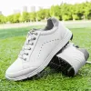 Sko vattentäta golfskor män röd svart utomhus lätt vikt kvalitet golf sneakers män bekväma promenad gym sneakers