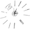 Horloges murales Horloge de bricolage moderne Grande sans cadre 3D pour la maison Salon Bureau Décor (doré)