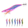 105MM Esca dura Luminoso Calamari Jig Pesca in mare Richiamo Legno Polpo Gamberetti Seppie Gancio artificiale Rig Wobbler Pesce Attrezzatura 240313