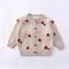 Vestes d'automne et d'hiver pour bébé, Cardigan tricoté, pull pour garçons et filles, vêtements d'extérieur à simple boutonnage, manches longues pour nourrissons