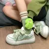 Casual Buty Pink Green Sneakers Platform Women Kawaii College Style retro wulkanizowany koreański projektant mody