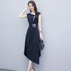 カジュアルドレスドレス女性の夏のスリムウエストバンドの女性Vestido de Mujer Femme Robe