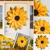 Decorative Flowers Sunflower Fabric Garland Front Door Wall Hanging Home Indoor Bedroom Outdoor Warm Pastoral Thanksgiving Decoration