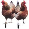 Garden Decorations 2 Pcs Chicken Decoration Outdoor Stake Lawn Ornament Yard Sign Acrylic Adornment Yards