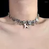 Choker Sternkette Halskette Y2k Halsketten Schmuck Legierungsmaterial Partygeschenk für Teenager Frauen Freundinnen