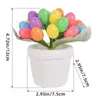 Party Decoration 2024 Foam Easter Eggs Potted Plant Painted Egg Ornaments Kids Gift Favors Diy Decorations For Home Desktop