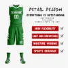 Conjunto de camisa de basquete masculina personalizada 90s hip hop roupas esportivas impressão personalizada número de nome tamanho grande impressão por sublimação 240314