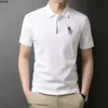 Verão nova marca de moda masculina de manga curta puro algodão camisa polo negócios casual colarinho camiseta para homem rgsm {categoria}
