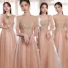 Etniska kläder Kvinnor Exquient Long Bride Wedding Dress Style Rhinestone spets ärm qipao sexig khaki cheongsam blomma a-line kinesisk klänning