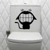 Autocollants de toilette signe drôle autocollants de wc décoration de salle de bains autocollants de page d'accueil art imperméable à l'eau créatif affiches murales en vinyle 240319