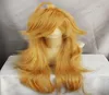 Bas de culotte avec porte-jarretelles, perruque COS, nouvelle perruque longue blonde ondulée pour fête Cosplay, 5345715