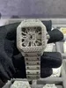 Lyxurklockor för Mens Mechanical Hop Lab Moissanite Iced Out VVS Top Brand Swiss Designers Wristwatch