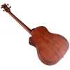 Kablar full sapele body elektrisk akustisk basgitarr 43 tum hög glans akustisk 4 sträng bas folk gitarr med pick up