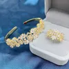 Armreif TIRIM Armband-Set für Frauen, kubischer Zirkon, Blumen-Armband, Ring, Dubai, Hochzeit, Charm-Schmuck, Hochzeitsaccessoires, Verlobung 240319