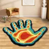 Carpets Handmade Tufted Rug Palm Shape Soft Plush Carpet Multiple Color Living Room Bedroom Decor Floor Mat Bedside Area Rugs Dropship