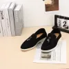 Loafers Suede Women loafers 2023 Summer Men Flat Shoes Metal Lock Slipon Causal Moccasin Comfortable Mules lazy Driving shoes