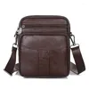 Bag Leather MEN'S Full-grain Shoulder Bag-Casual Wear Belt Running Mobile Phone B