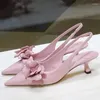 Robe chaussures fleur fée romantique orchidée bout pointu talons hauts en cuir sandales à talons bas français haut de gamme femmes sandalias mujer verano