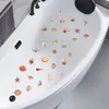 Bath Mats Bathtub Stickers Shell Pattern Waterproof Bathroom Self-Adhesive Floor Decals Removable Kids Decor