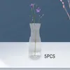 Vasos 5 pcs mini vaso de flor flores secas titular decoração recipiente para estante interior feriado mesa buquê acessórios