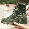 Fitness Shoes Camouflage Tactical Boots Men Breathable Desert Combat Male Military Ankle Outdoor Hiking