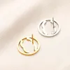 Boucles d'oreilles LETTRE Classique Charme Round Boucles d'oreilles Luxury Designer Boucles d'oreilles Elegant Famous Femmes Boucles d'oreilles Boucles d'oreilles Couple Couple de 18 km accessoires en argent plaqué or