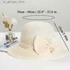 Chapeaux larges chapeaux seau femmes été chapeau de soleil élégant arc Str chapeau femmes plage Protection UV voyage chapeau large bord Panama chapeau Sombreros De Mujer Y240319