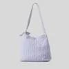 Totes Candy Color Ruched Canvas Tote Bag Knotted Women Shoulder Bags Casual Large Capacity Simple Big Shopper Purses 2024